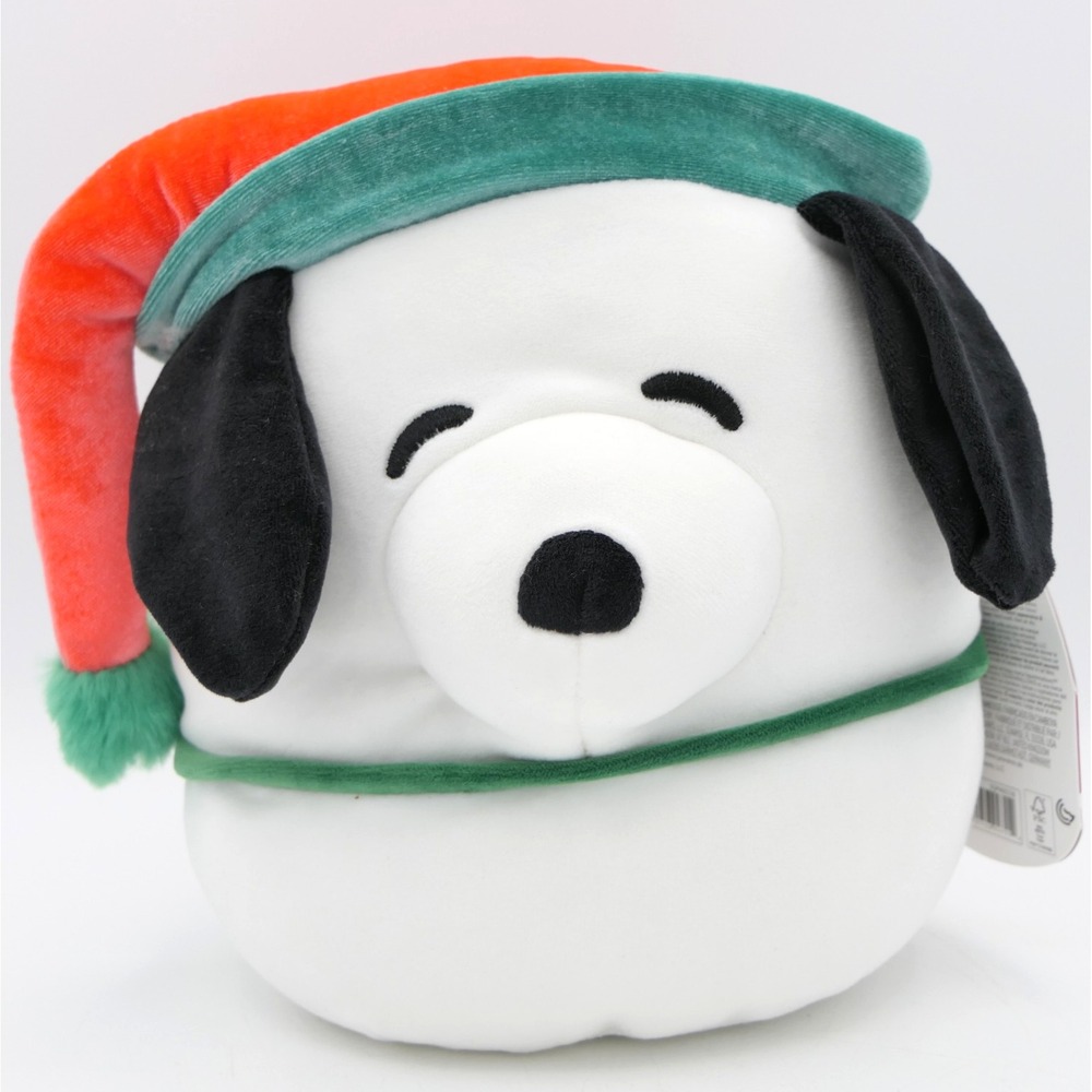 Original Squishmallows Peanuts Snoopy in Santa Hat 8" Plush w/Tag 2025 Christmas
